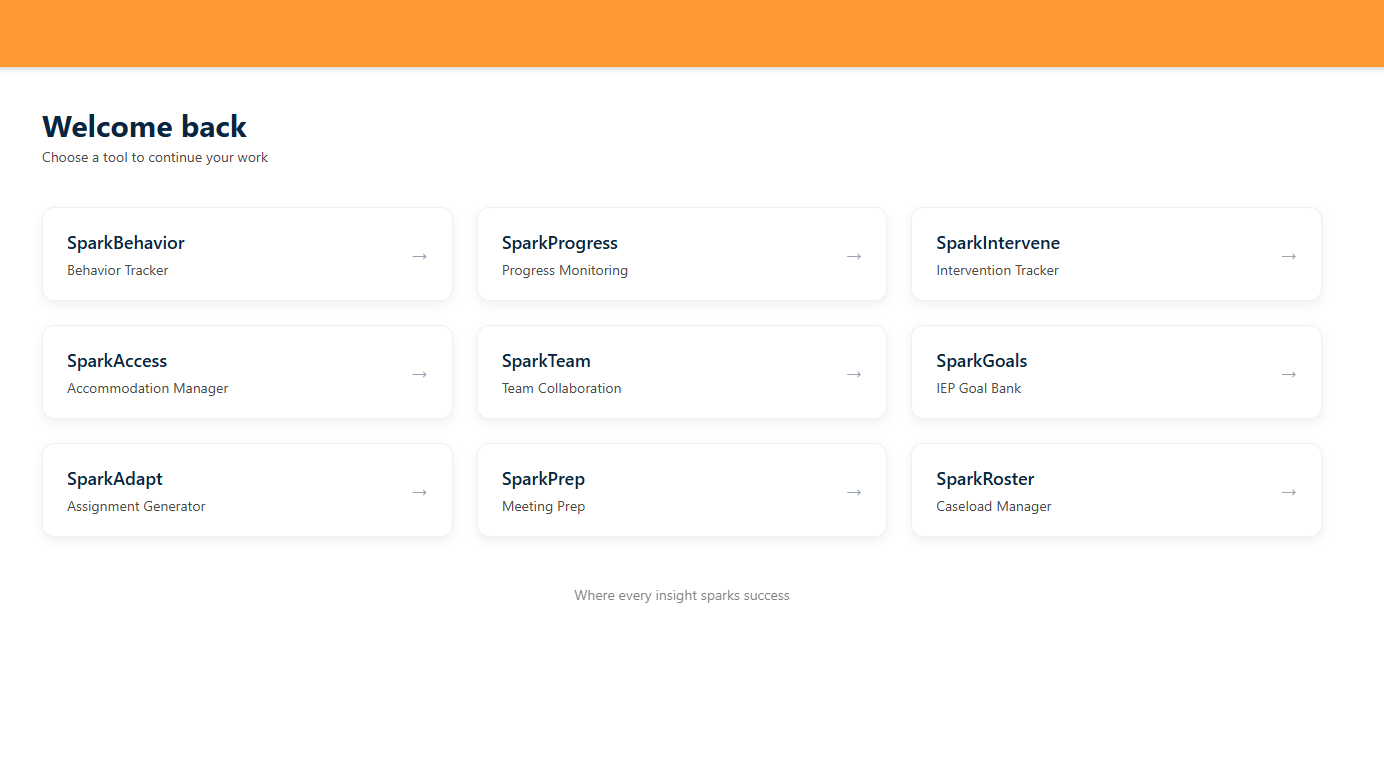 EverSpark dashboard